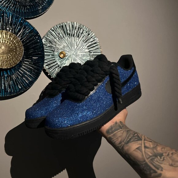 Air force 1 Blue glitter - Picture 1 of 2